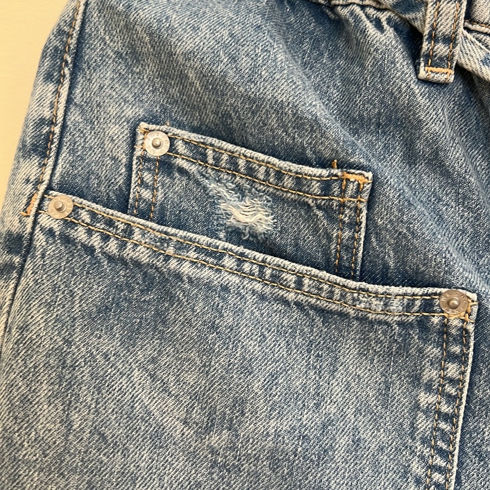 Free people CRVY outlaw Women's Light Blue Wide-Leg Jeans size Small NWOT - Picture 7 of 15